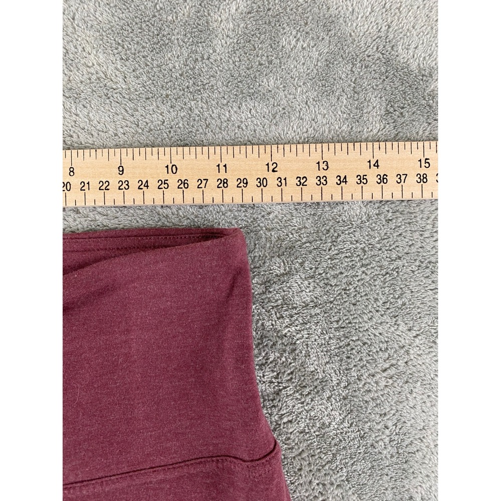 Balance Collection Womens Burgundy Lotus Graphic High Waisted Leggings Size S - Picture 5 of 13